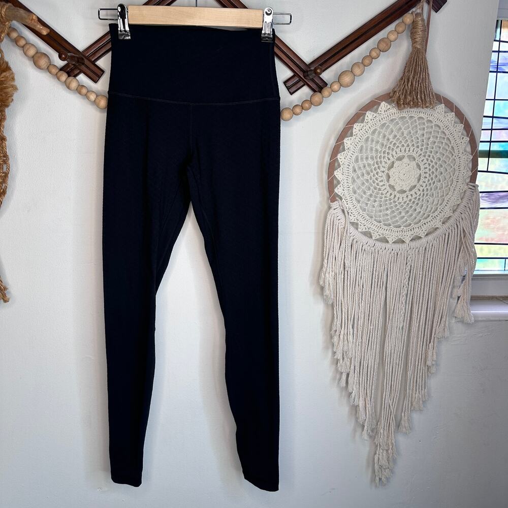 Lululemon Align Black Hi Rise Diamond Leggings